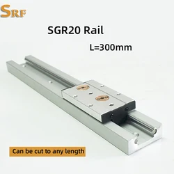 Wood working machinery aluminum profile built in double axis linear guide SGR20 roller slide rail L=300mm  SGB20 wheel block