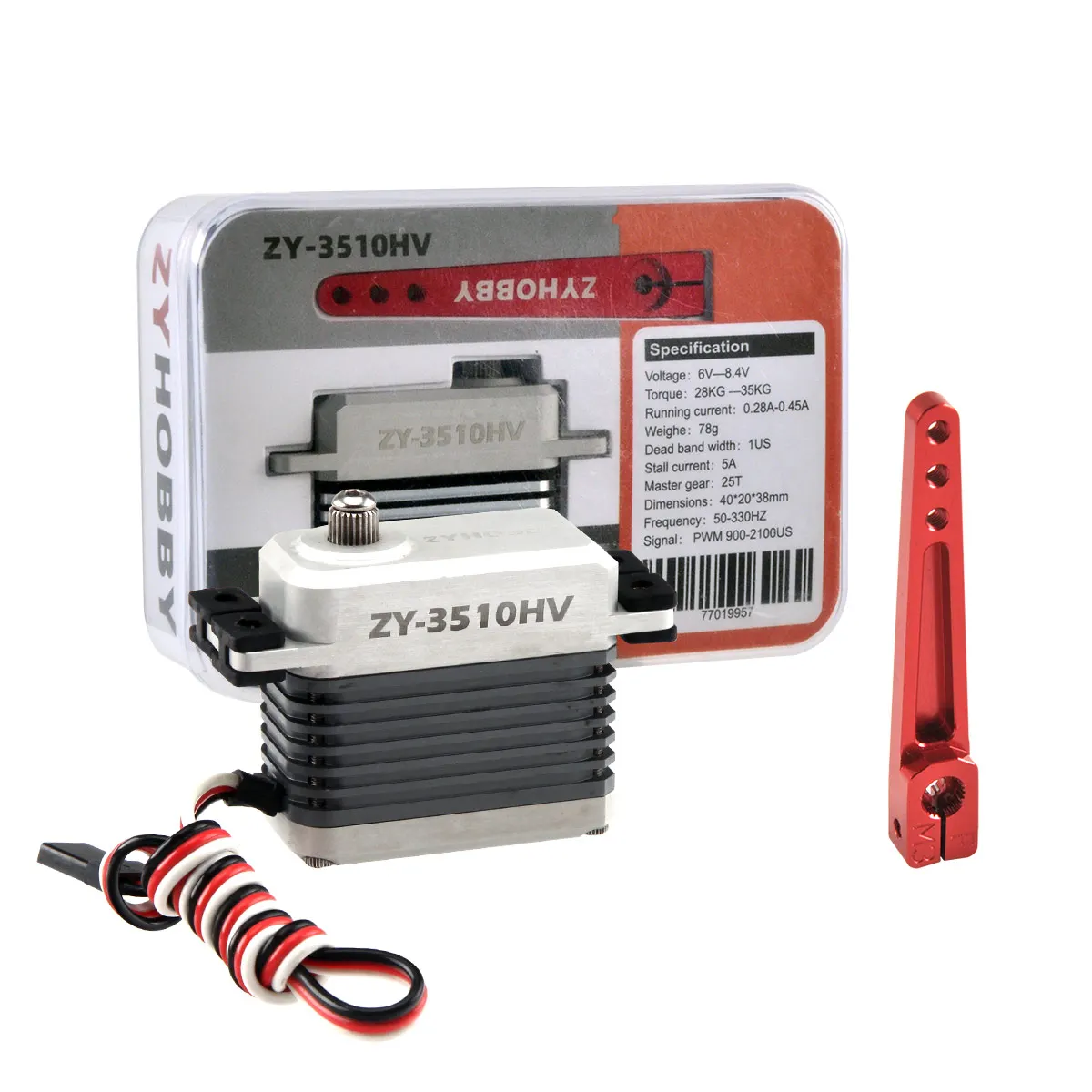 RC Servo Motor 40×20×38mm 28-35KG Torque Digital Servo Corelessmotor Servo for 74-91 Inch RC Plane