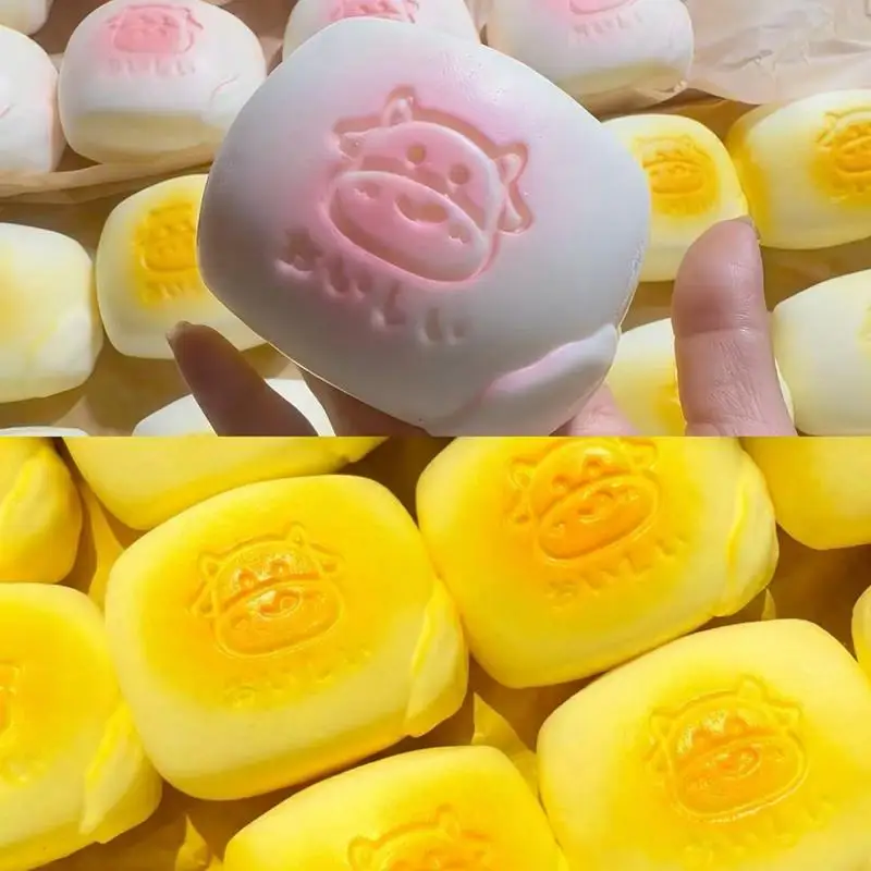 ●Pinch Squeeze  Simulated Milk Bread ​​Non-Toxic Gifts Slow Rising Toy Stress Relief Super Soft Sensory Stress Toy