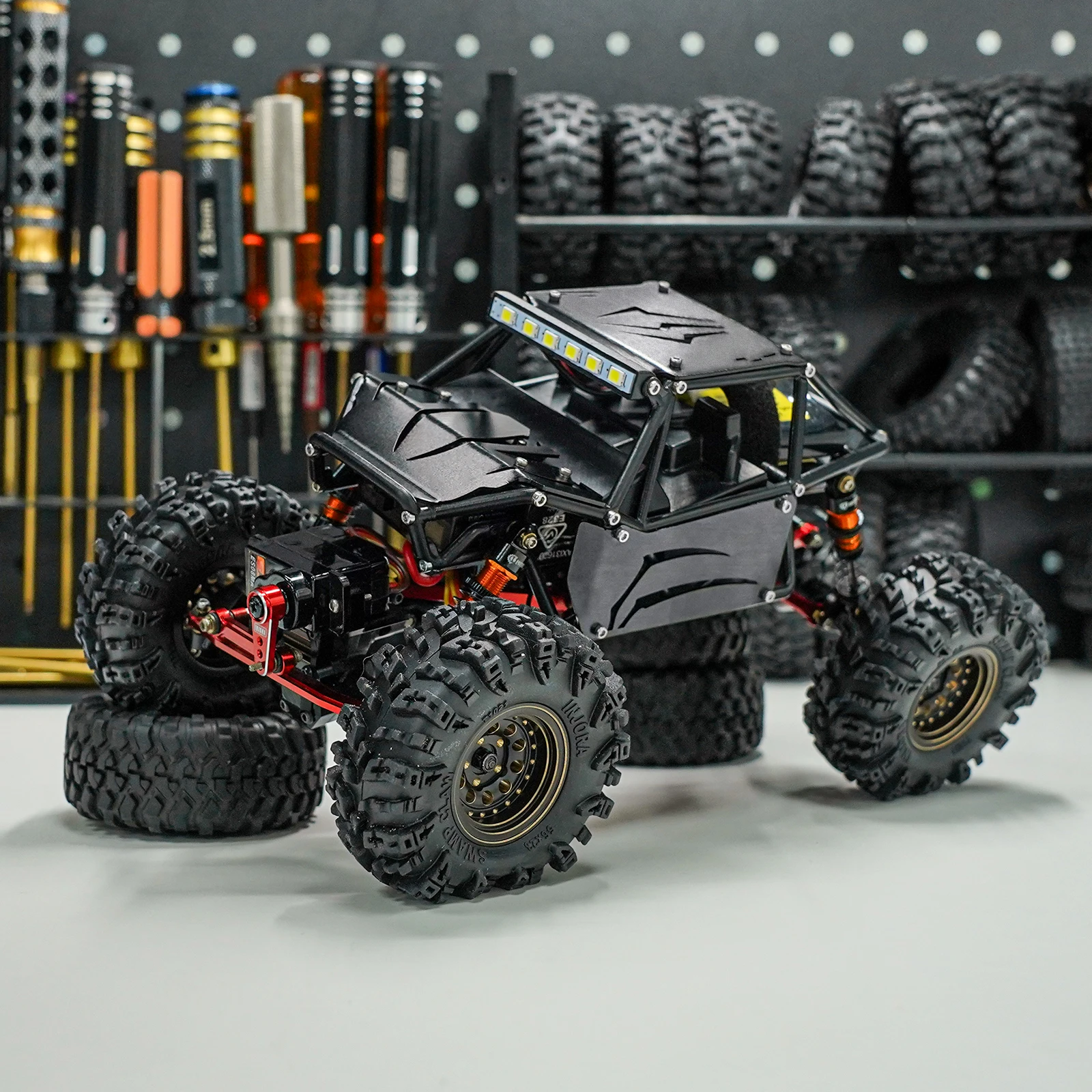 INJORA Nylon Rock Buggy Body Shell Chassis Kit for 1/24 RC Crawler Car Axial SCX24 C10 JEEP JLU Bronco Base Camp Upgrade Parts