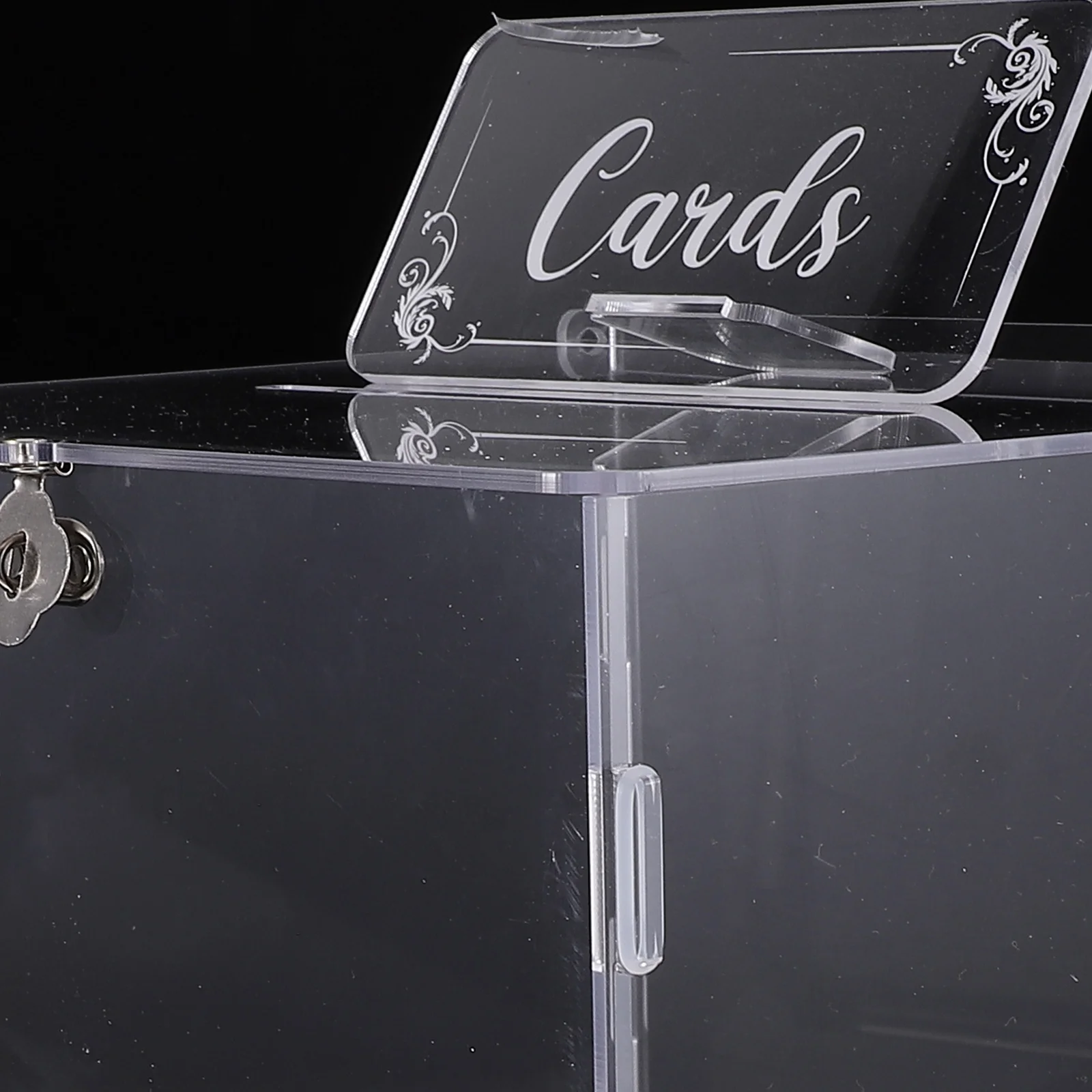 

Wedding Card Box Greeting Cards Boxes for Parties Birthday Holder Acrylic Case White Baby