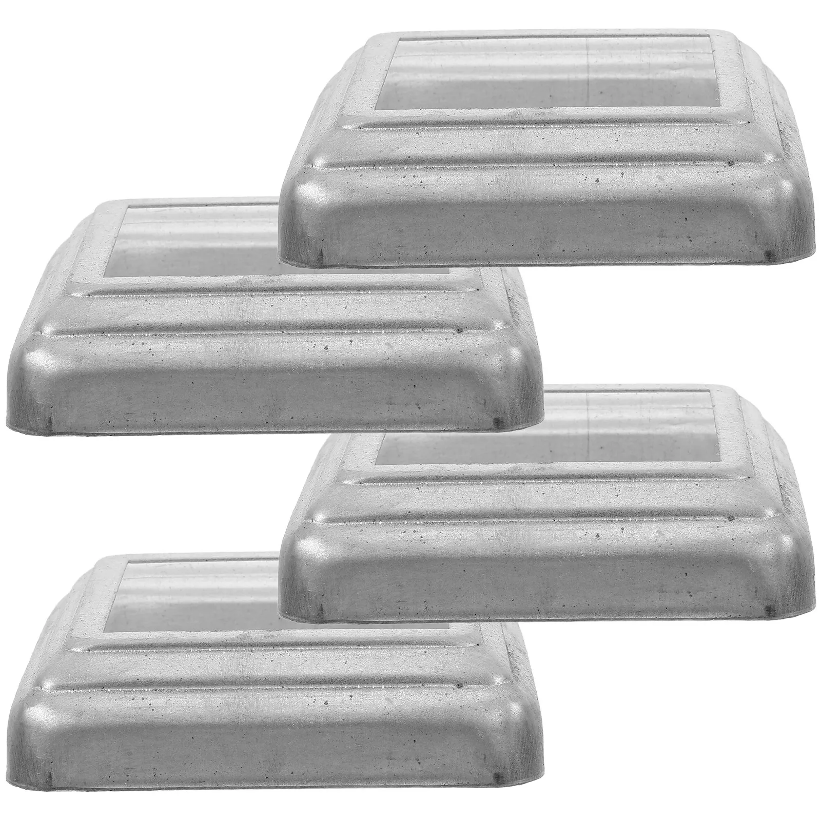 4Pcs Exquisite Stamped Steel Post Skirt Column Wrap Fence Post Skirt Cover for Deck Porch Stairs Balcony Railings Decoration
