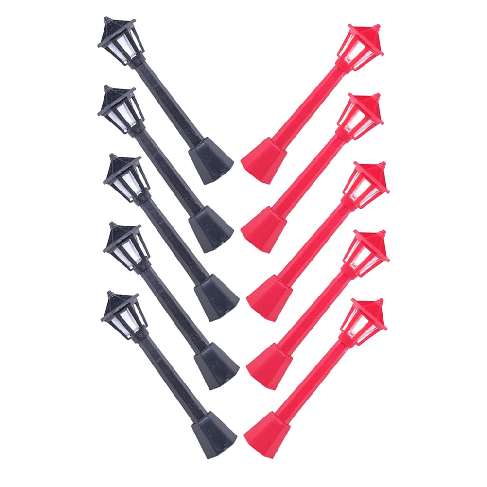 

10Pcs Vintage Miniature Plastic Street Lamps Micro Landscape Ornaments Fairy Garden Dollhouse Accessories Decoration