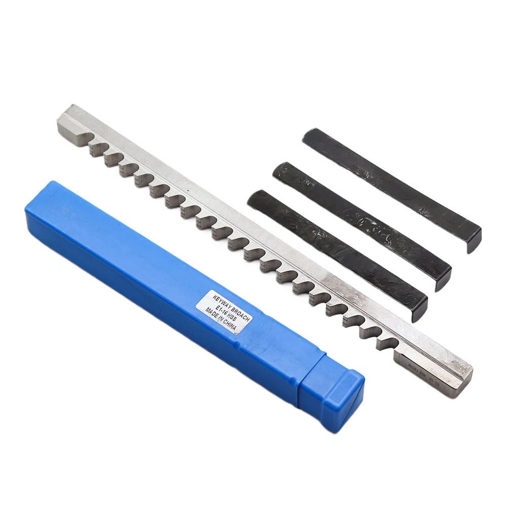 18mm E Push-Type Keyway Broach Metric Sized HSS Broach Cutting Tool knife with 3pcs Shims for CNC Machine