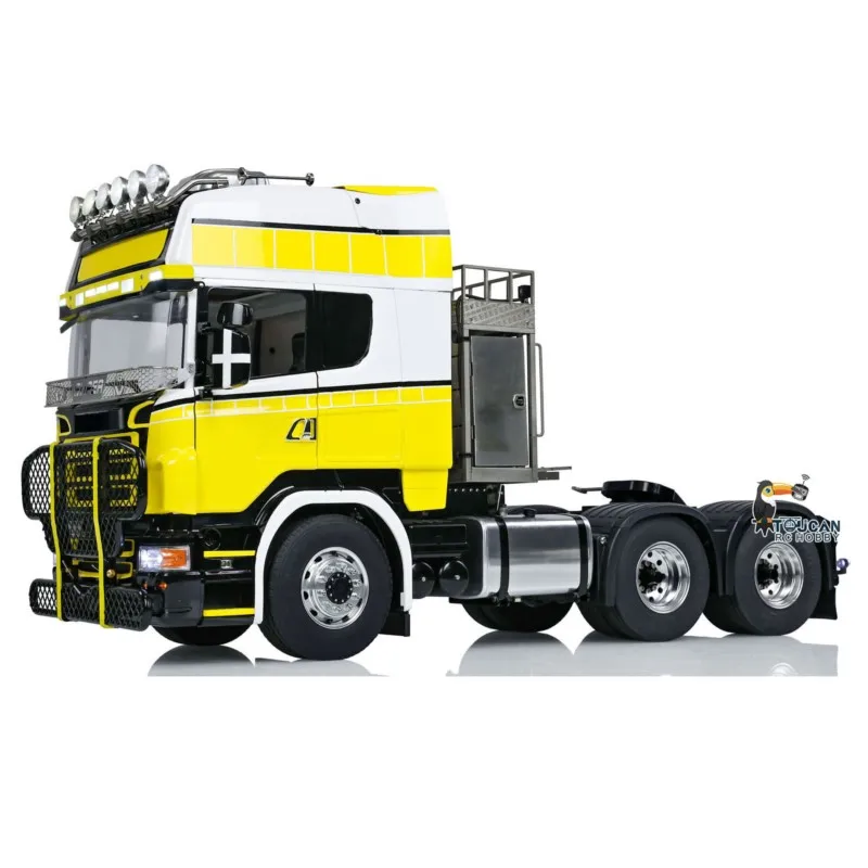 

1:14 TOUCAN RC HOBBY DIY LESU Metal Chassis RC Tractor Truck 6x6 RTR Radio Ready to Run Car Sound Light Car Toys Model THZH1780