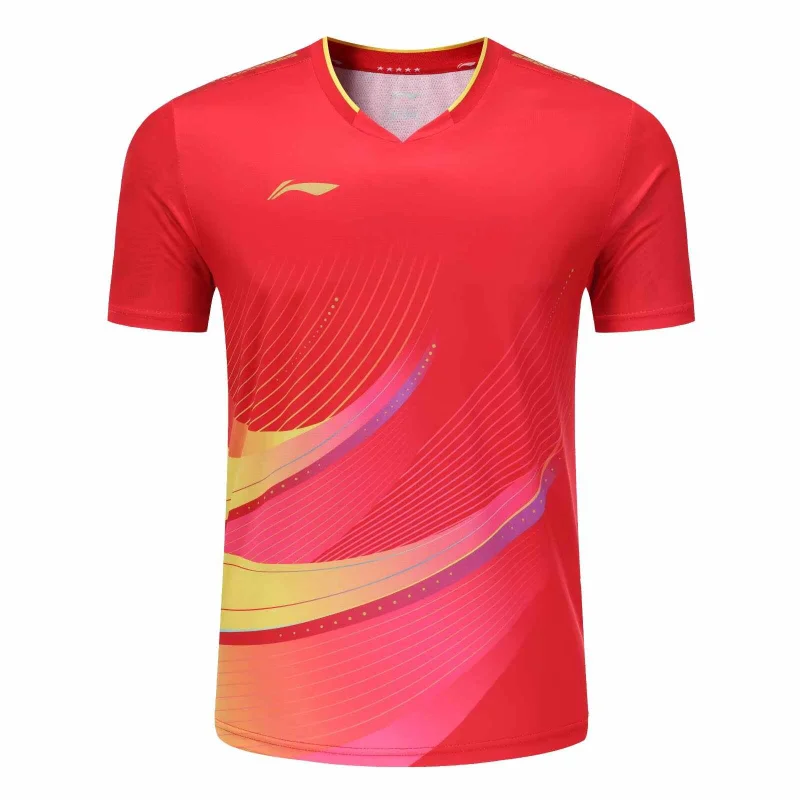 

New Table Tennis Sportswear Badminton Tennis Short-sleeved Top Training Suit Breathable Quick-drying Sweat-absorbent T-shirt