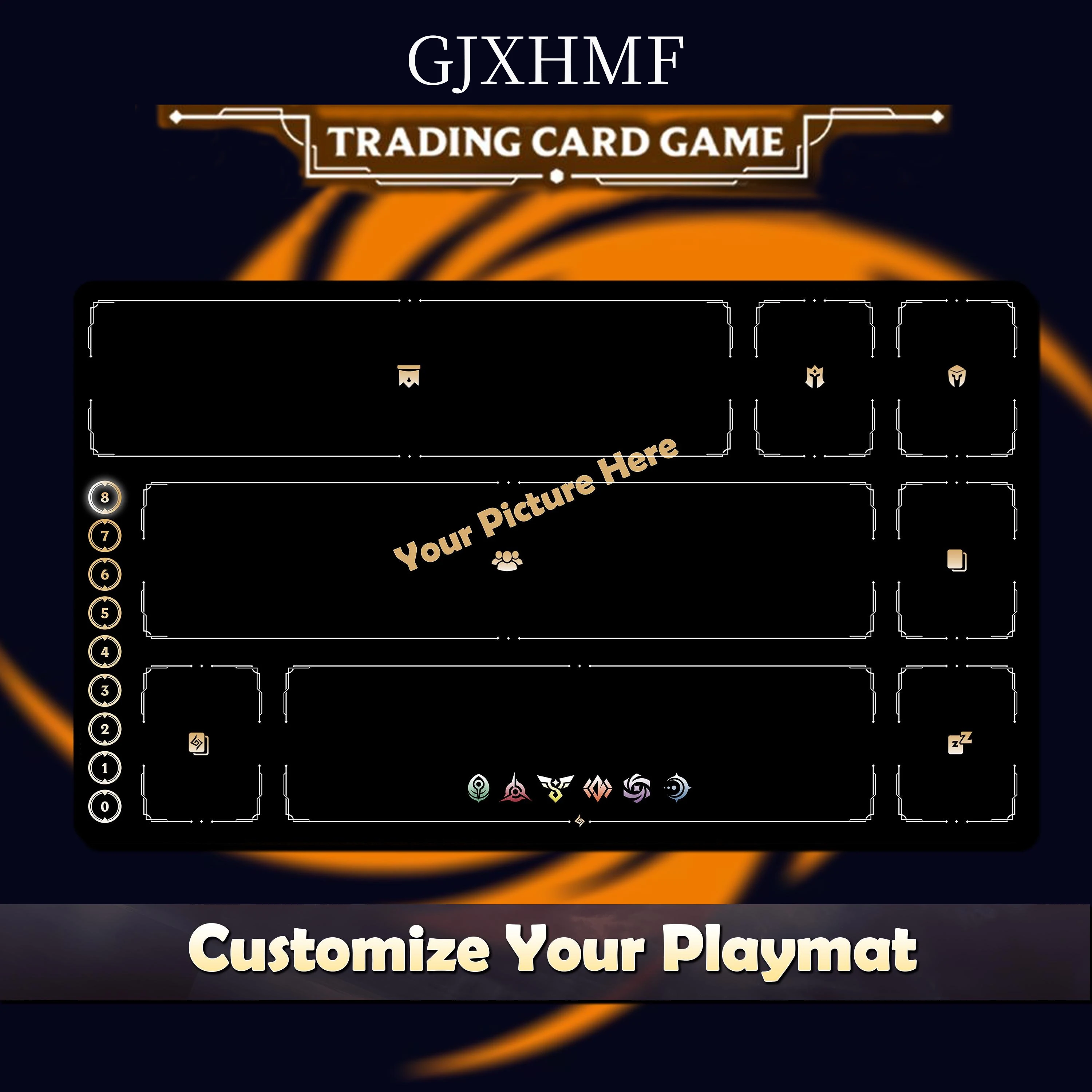 

Custom PlayMat,Gaming Mat with Zones Option,TCG - Custom Playmat,350mmx600mmx2mm Mouse Pad Personalized Laptop Gamer Deskmats