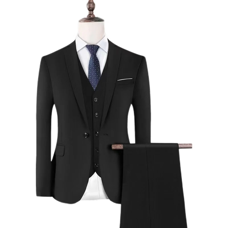 Style hommes printemps été costume formel ensemble de trois pièces pour les événements de mariage et de travail