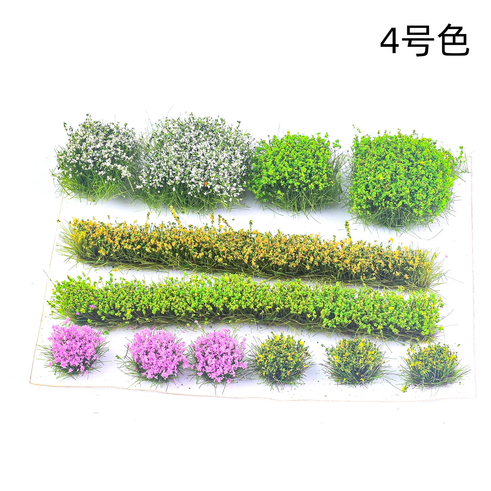 Gemischte Blumen- und Grasbüschel-Modellbausätze, Miniaturpflanzenmaterialien für die Herstellung von Sandtisch-Layouts, Diorama-Zubehör