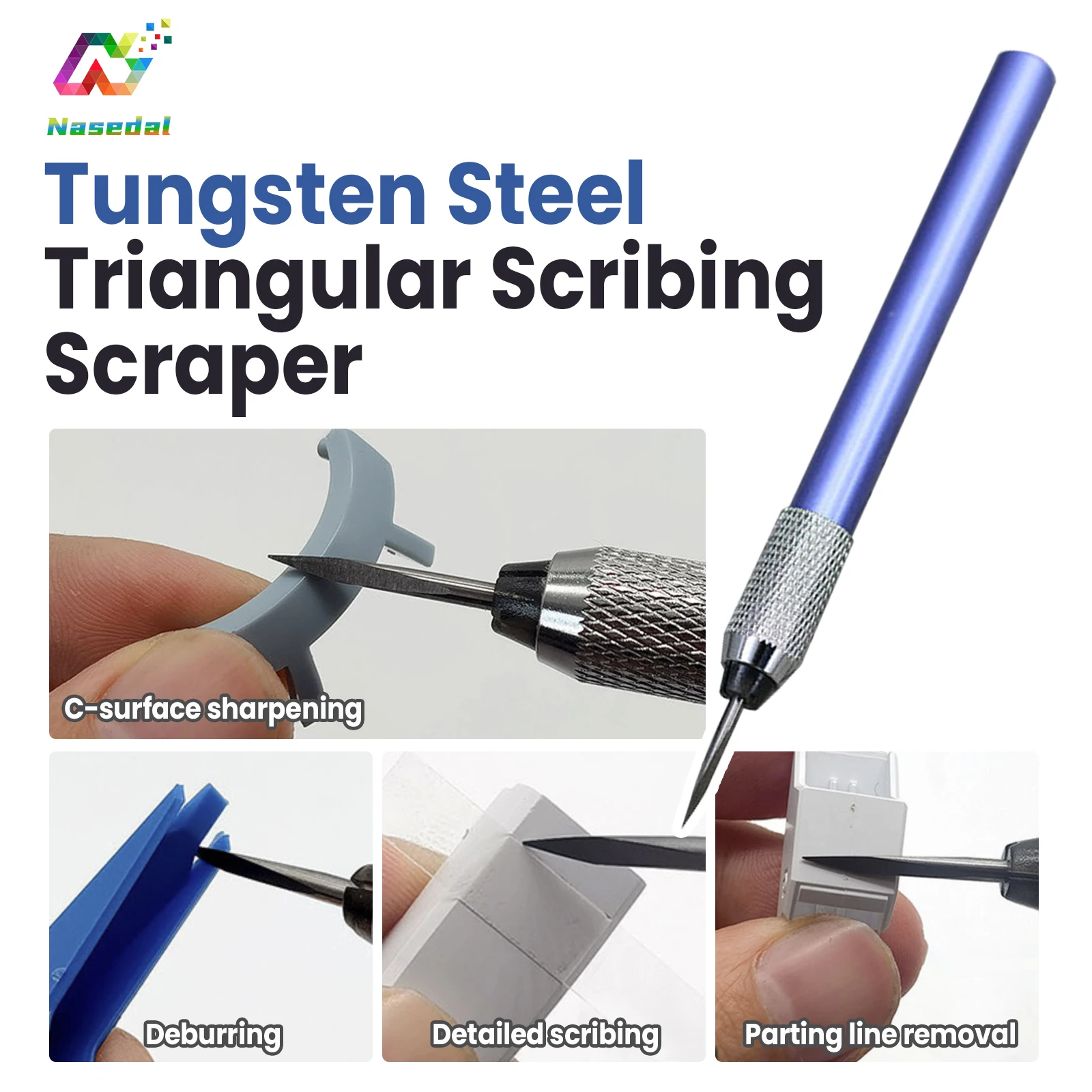 MS073 Tungsten Steel Scriber Triangular Engraving Knife for Gundam Model Carving Surface Scraping Plastic Model Making Tool DIY