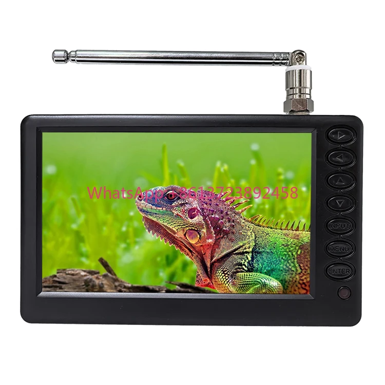 Small TV 5 Inch Portable LED Television Support DVB-T DVB-T2 ATSC ISDB Rechargeable Digital TV