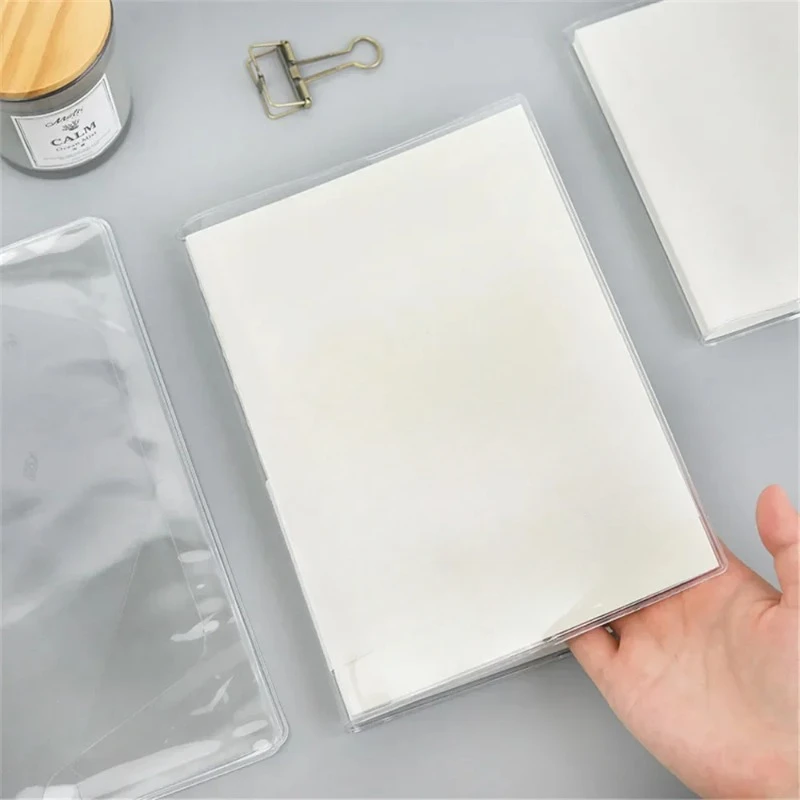 Funda protectora transparente de PVC para cuaderno, cubierta protectora impermeable para diario, planificador, A5/A6, novedad