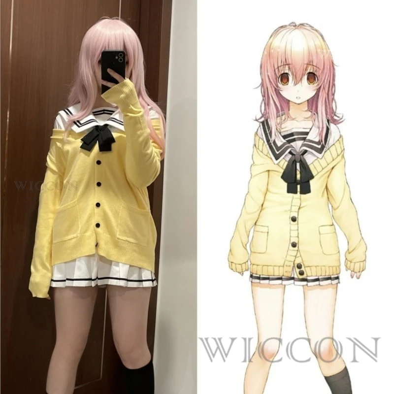 Anime You and Closer and Her: A Love Story Muko Aoi MIYUpastel Cosplay Costume pour fille, chemise, jupe, pull, uniforme JK, perruque, Halloween