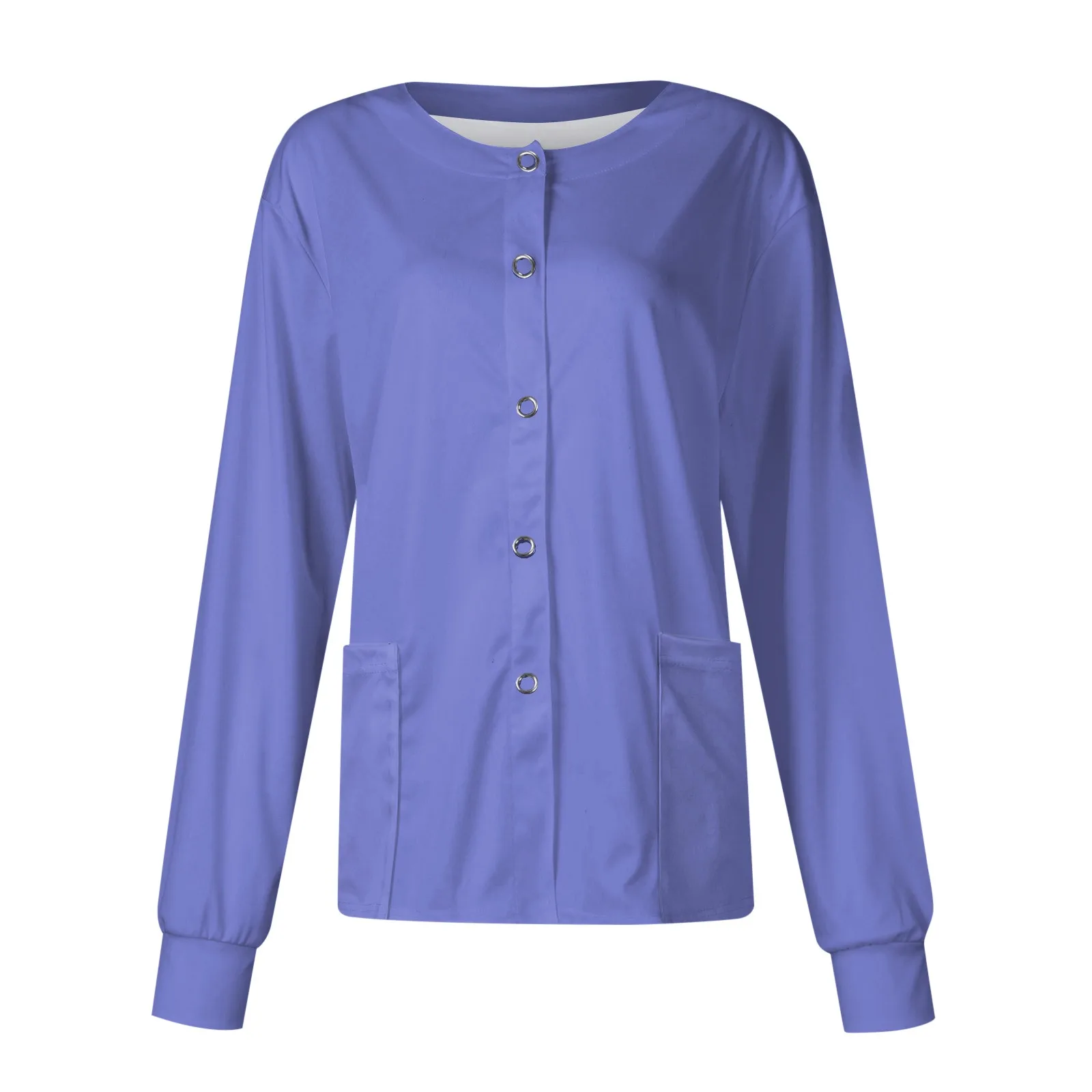 

Women'S Casual Solid Color Nursing Clothes Long Sleeve Single Breasted Cardigan Large Pocket Tops Open Jacket Tops