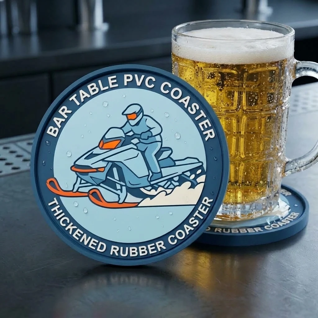 Custom Soft Rubber Silicone Cup Coaster with Logo Heat Resistant Table Protective Mat for Home And Office