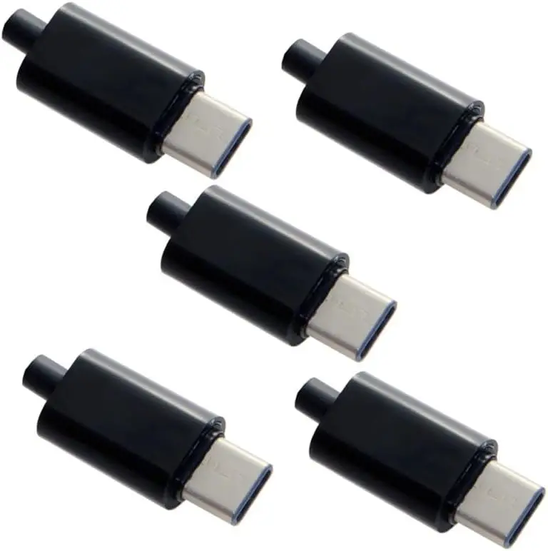 1/5/10/50/100Set Type-C Mirco USB Connectors Male Jack Tail Plug Electric Terminals Conector Case Phone