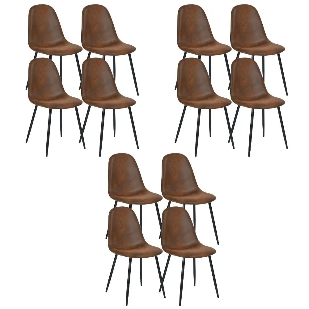 

Комплект из 12 обеденных стульев, современные стулья в стиле середины века для столовой, акцентные стулья с черными металлическими ножками, на заказ