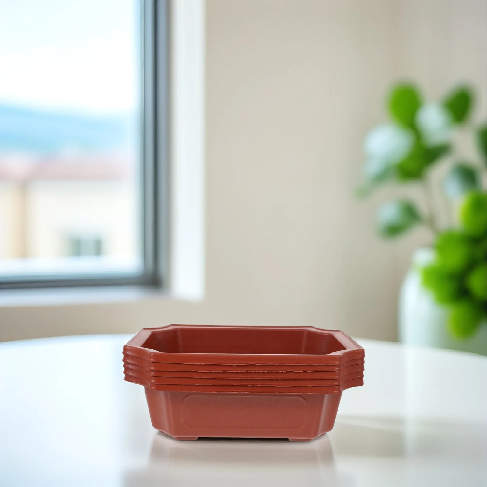 

5pcs Thickened Balcony Plant Pots Indoor Flowerpots Small Planters Decorative Houseplant Planting Bowls Greening Gardening