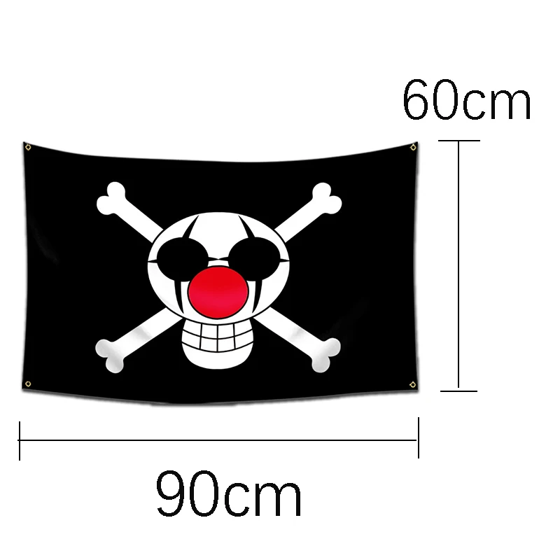 Anime One Piece Straw Hat Pirates Flag Home Bedroom Wall Decor Banner Printed Painting Luffy Skull Flags Toys Kids Birthday Gift