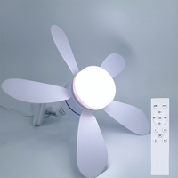 LED Ceiling Fan Light E27 with Remote Control Dimming AC 85-265V 4 Speed Home Lighting Mute Lamp For living Room Bedroom Kitchen