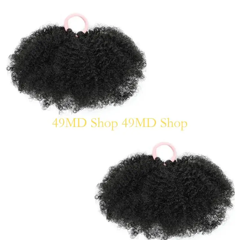 49md-1-ペア弾性おだんごヘア子供用ファッショナブルなヘアピース髪飾りを作成誕生日や特別な機会に最適