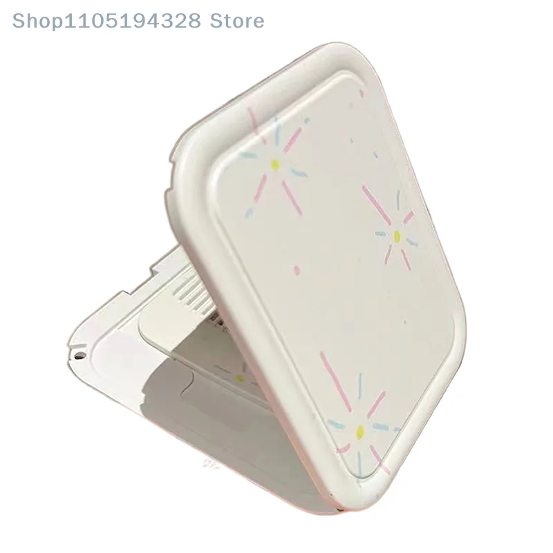 

[MP] Фейерверк складное зеркало для макияжа с откидной крышкой портативное карманное зеркало прямоугольное косметическое зеркало с расческой для женщин и девочек