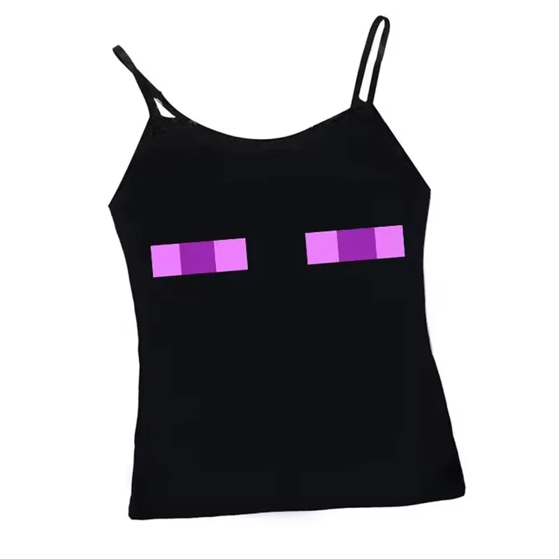 

Harajuku Y2K Sling Camis Women Clothes Aesthetics Graphic Print Goth Grunge Crop Top Vintage Streetwear Summer Tank Tops