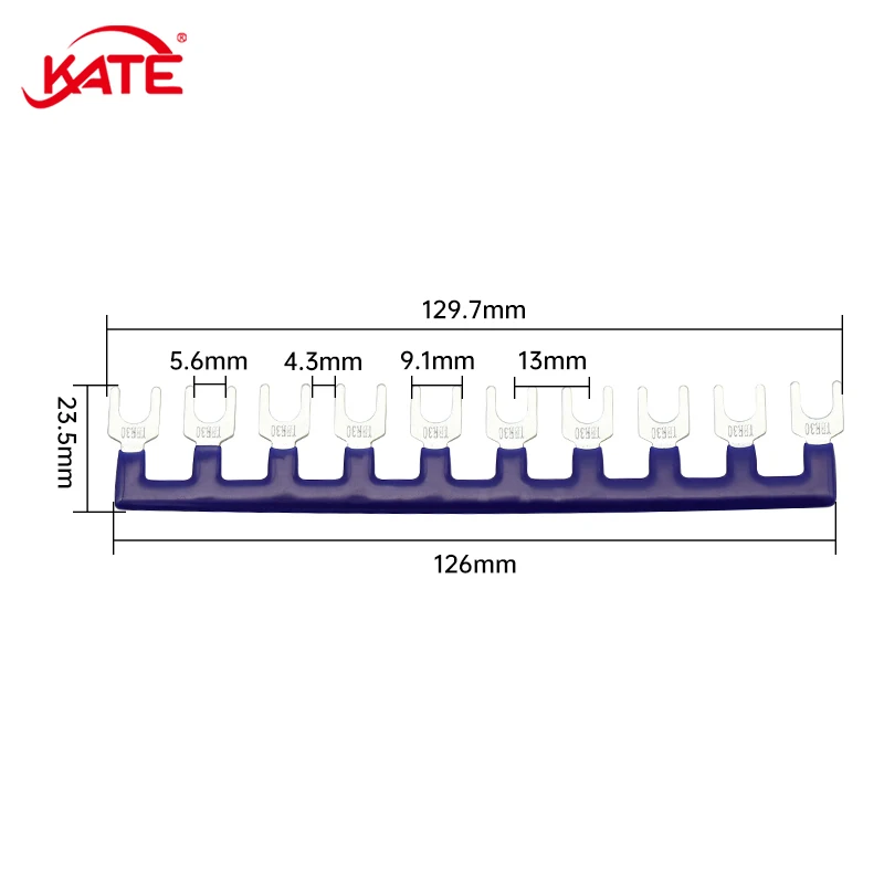 5PCS TBR Terminal Block 10A 20A 30A Insulated Terminals Electrical Connectors 10-Position Busbar Shorting Side Connection