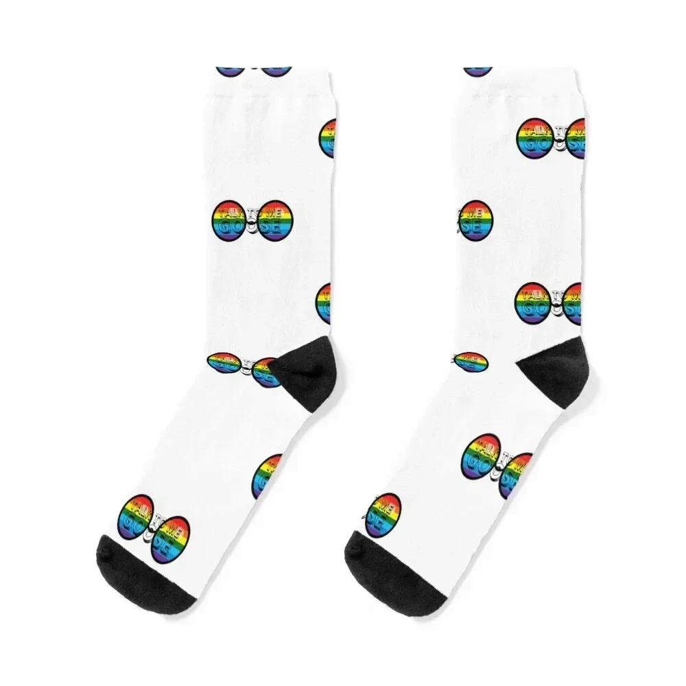 

Talk to me Goose-rainbow color sunglasses topgun quotes Socks Heating sock Novelties Stockings compression Mens Socks Women's