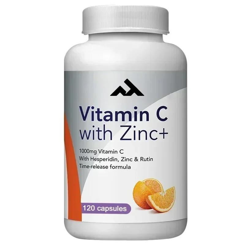 Organic Vitamin C + Zinc Capsules, High Absorption Immune Support, Antioxidant, Collagen Health Supplement