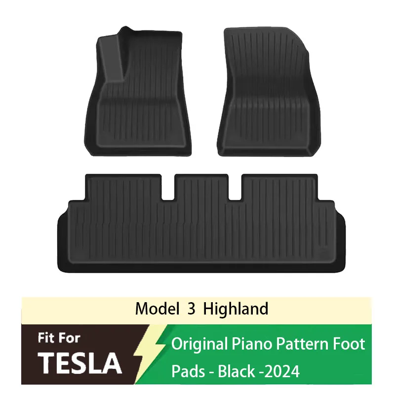 

Floor mats suitable for interior accessories of 20232024 Tesla Model 3 Highland TPE waterproof and wear-resistant floor mats