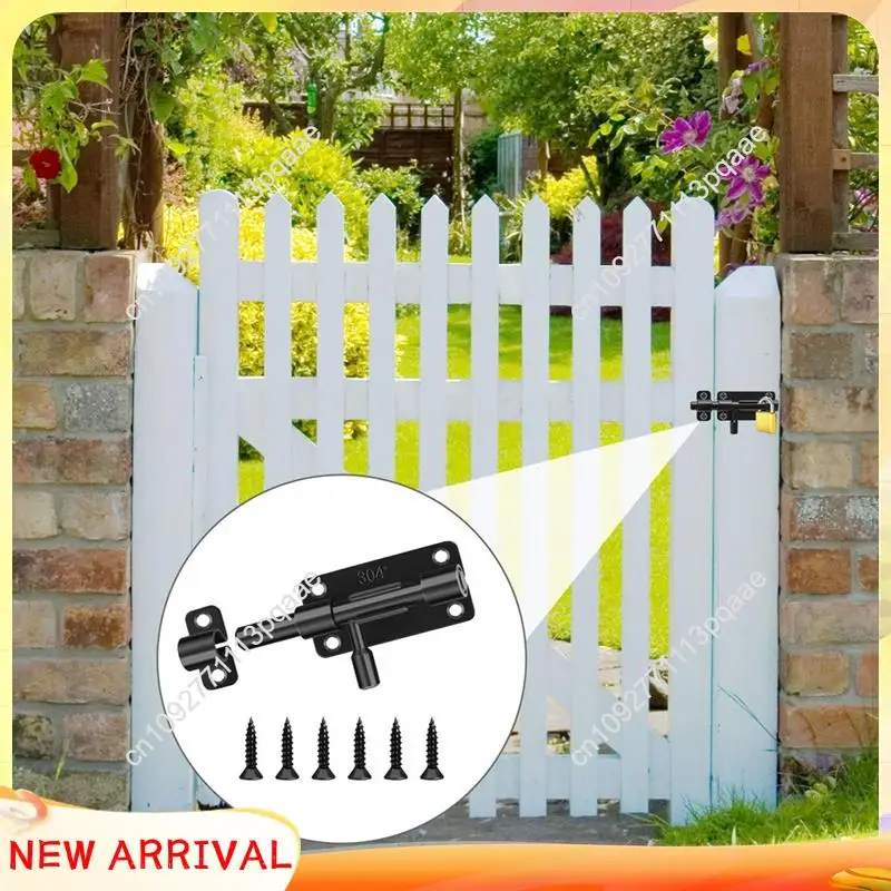 

N84R Sliding Latch Lock Stainless Steel Door Bolt Set Of 2 With Screws For Bedroom Window Bathroom For Garden