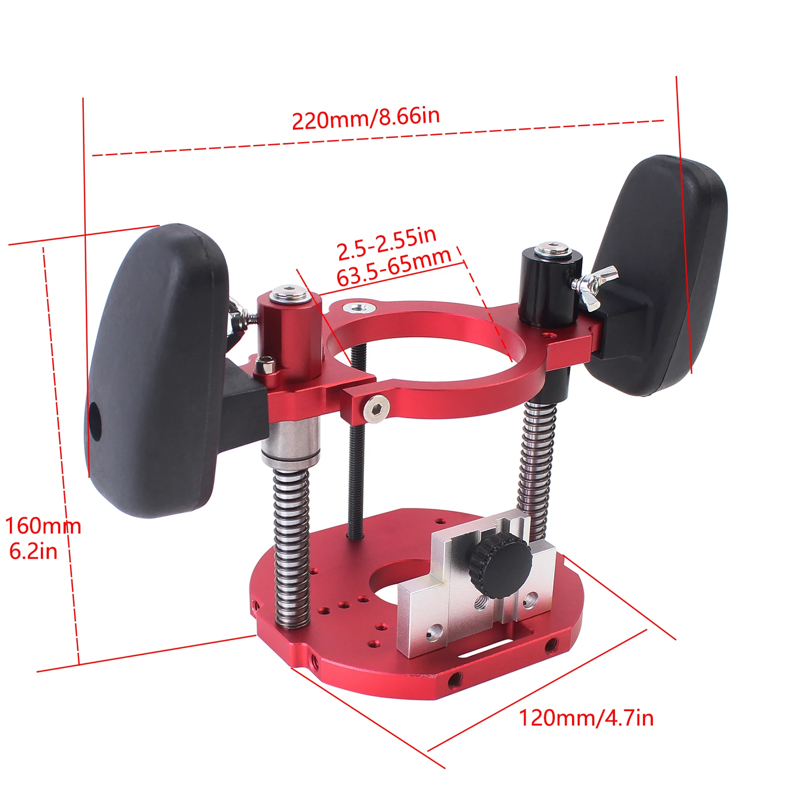 Trimming Machine Plunge Router Base,Support Desktop Lift, For Woodworking Work Bench Milling Groove For 65mm Diameter or 0700C