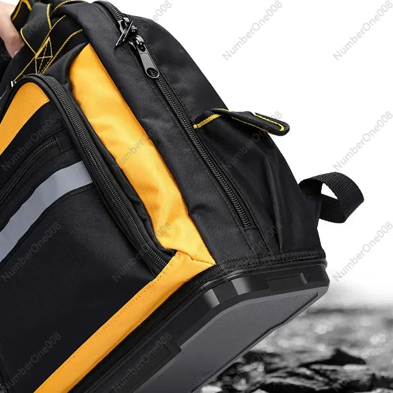 Large Capacity Electrician Tool Backpack Multifunctional Maintenance Installation Portable Canvas Thick Wear-Resistant Backpack