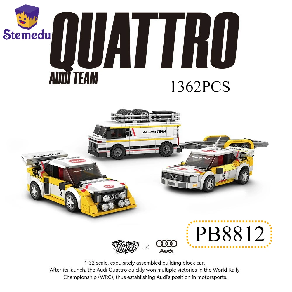 

PB8812 Australia S1 Team Model Building Block Sets 1:32 NO.WRC Racing Car for AUDI Model Speed Toys Champion for Kids Adult Gift