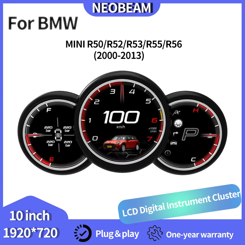 

NEOBEAM for the high-definition digital dashboard of the 2000-2013 BMW MINI R50 R52 R53 R55 R56 1920*720p Cockpit Instrument