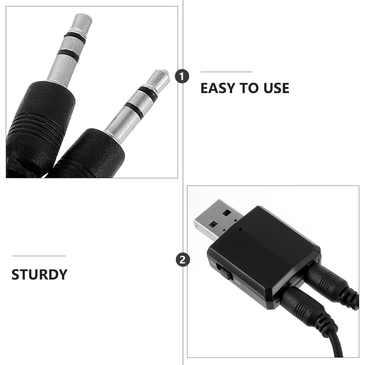 

3 in 1 Adapter USB Wireless Transmitter Receiver for PC Laptop Smartphone Audio Device 5.0 Version Portable