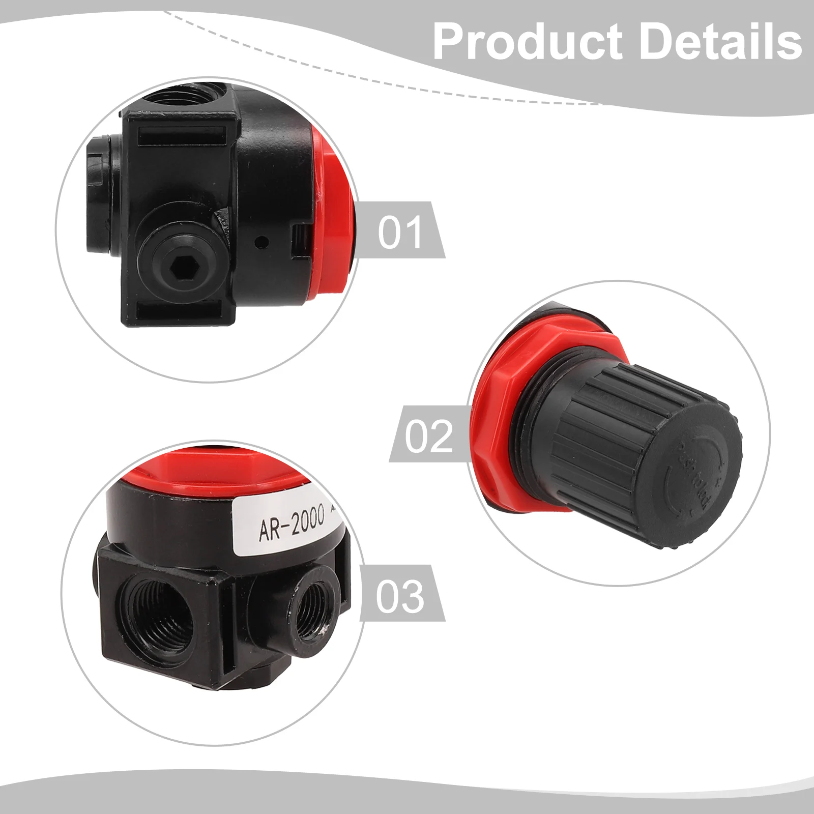 

Air Pressure Regulator AR2000 Air Control Durability Aluminum Alloy Shell Easy Installation Precise Pressure Control