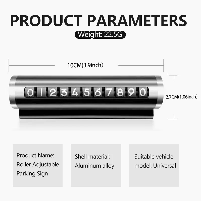 Universal Car Phone Number Temporary Parking Number Plate For JAECOO J7 PHEV J8 2WD AWD - view 5