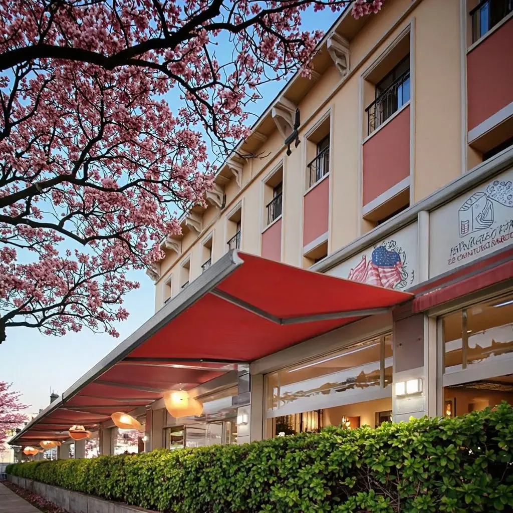 Easy Installation Outdoor Fashionable Sunshade Rainproof Material Electric Awning Coffee Shop Full Cassette UV Protective Canopy