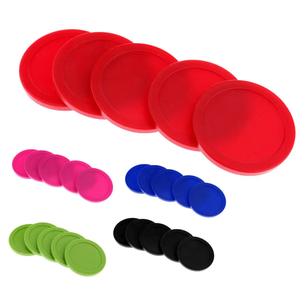 Air Hockey Pucks Set Replacement Pucks for Standard Full Size Air Hockey Table Game Durable Plastic Air Puck Game Equipment