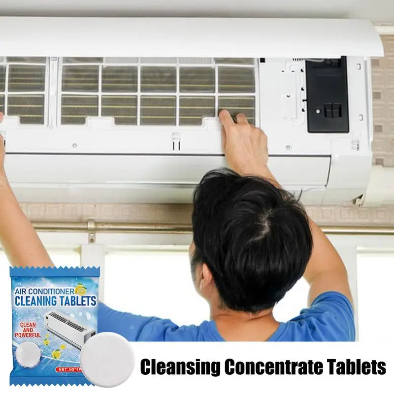 Air Conditioner Cleaning Tablet Multipurpose AC Condenser Cleaner Air Conditioner Pan Cleaner Tablets Effective Air Conditioning