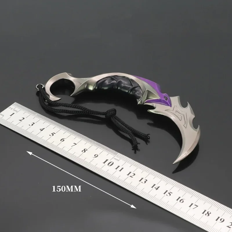 Valorant Wapen Melee Reaver 2.0 Karambit Mes Spel Perifere 15Cm Metalen Samurai Zwaard Wapen Model Sleutelhangers Geschenken Speelgoed Jongens