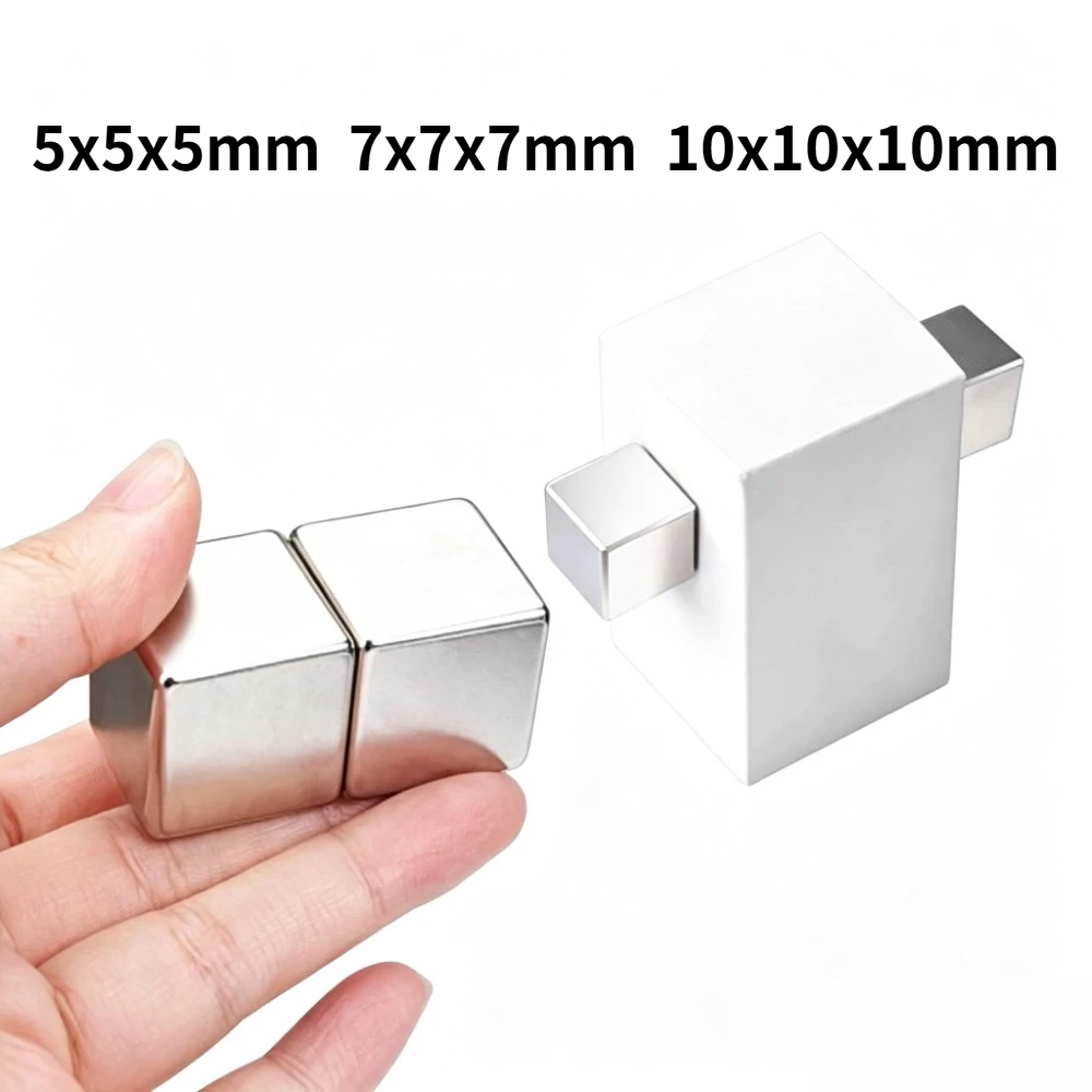 Blocs magnétiques carrés 5x5x5/7x7x7/10x10x10mm pour mur photo, réfrigérateur, rangement, cadeaux de Noël, tri en entrepôt