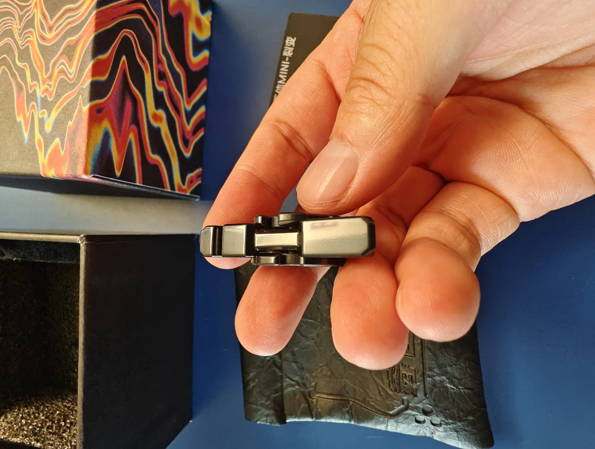 Used EDC Pangolin Studio, Three-body Mini Fission, Zirconium Throw Black Copper Patch Edc Gyro