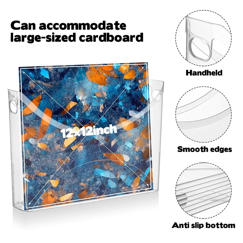 

Высококачественный органайзер для хранения бумаги для скрапбукинга с ручкой, пластиковые виниловые листы, для домашнего офиса, гаража