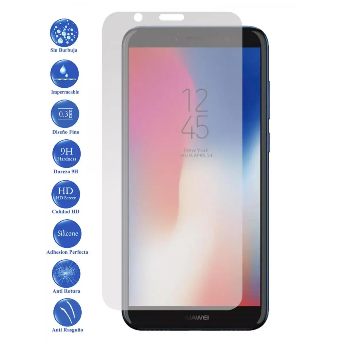 9H Premium tempered glass screen Protector for Huawei Y6 2018