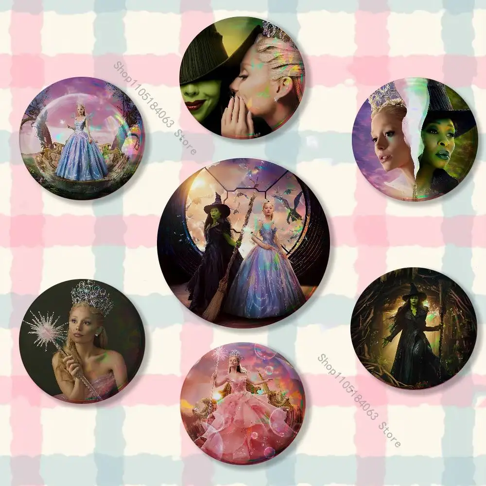 

FILM A-Ariana G-Grande Wicked Badges Button Round Creative Pin Brooch Badge Bag Decor Fans Collect Friends Gifts