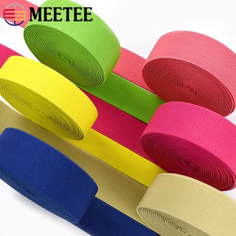 2/5Meters 25-40mm Elastic Band For Sewing Garment Trousers Pants Stretch Strap Belt Fabric Rubber Tape DIY Clothes Accessories