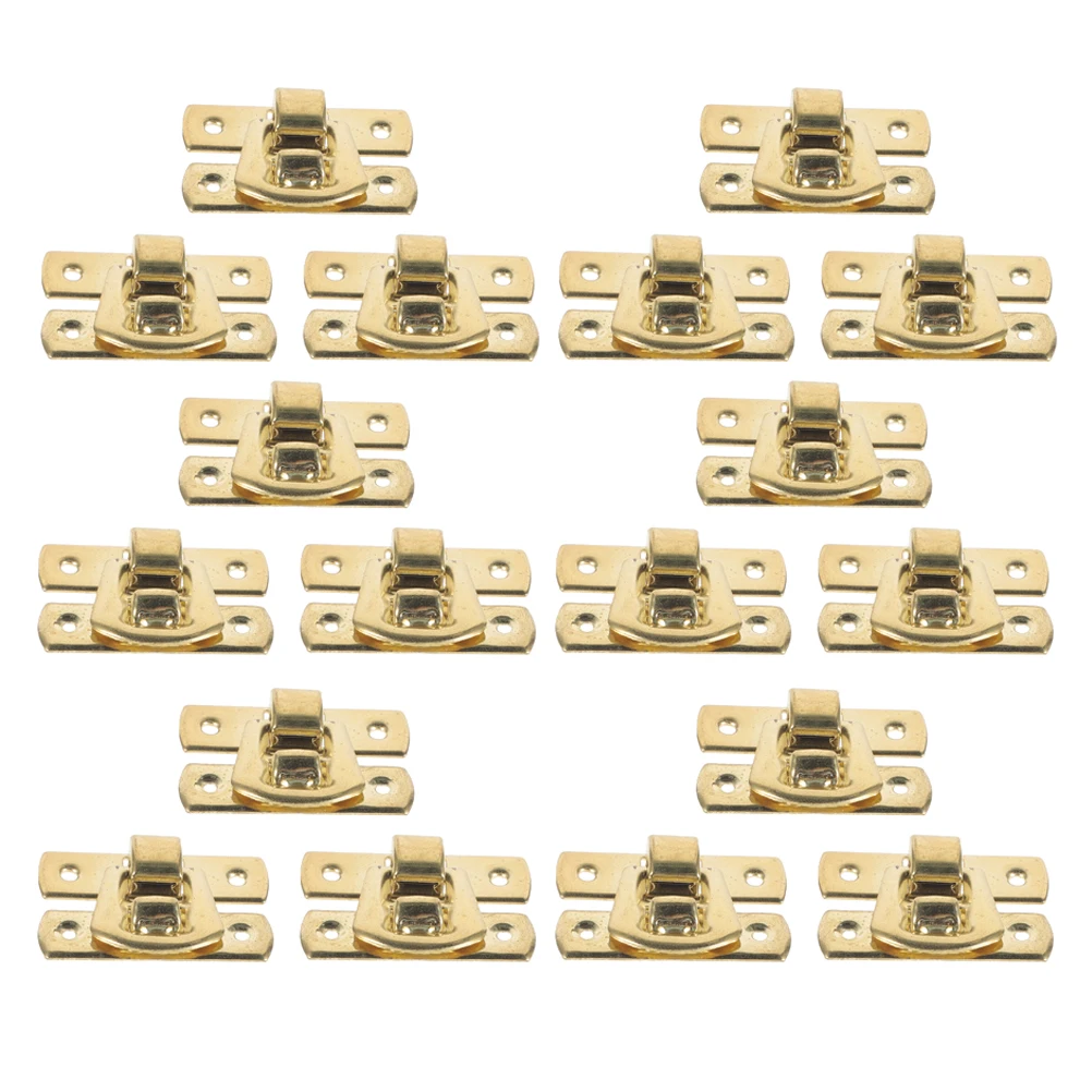 

20pcs Wooden Box Fixing Buckle Latch Silver Hasp Lock Metal Small Jewelry Chest Hardware Craft Storage Box Clasp